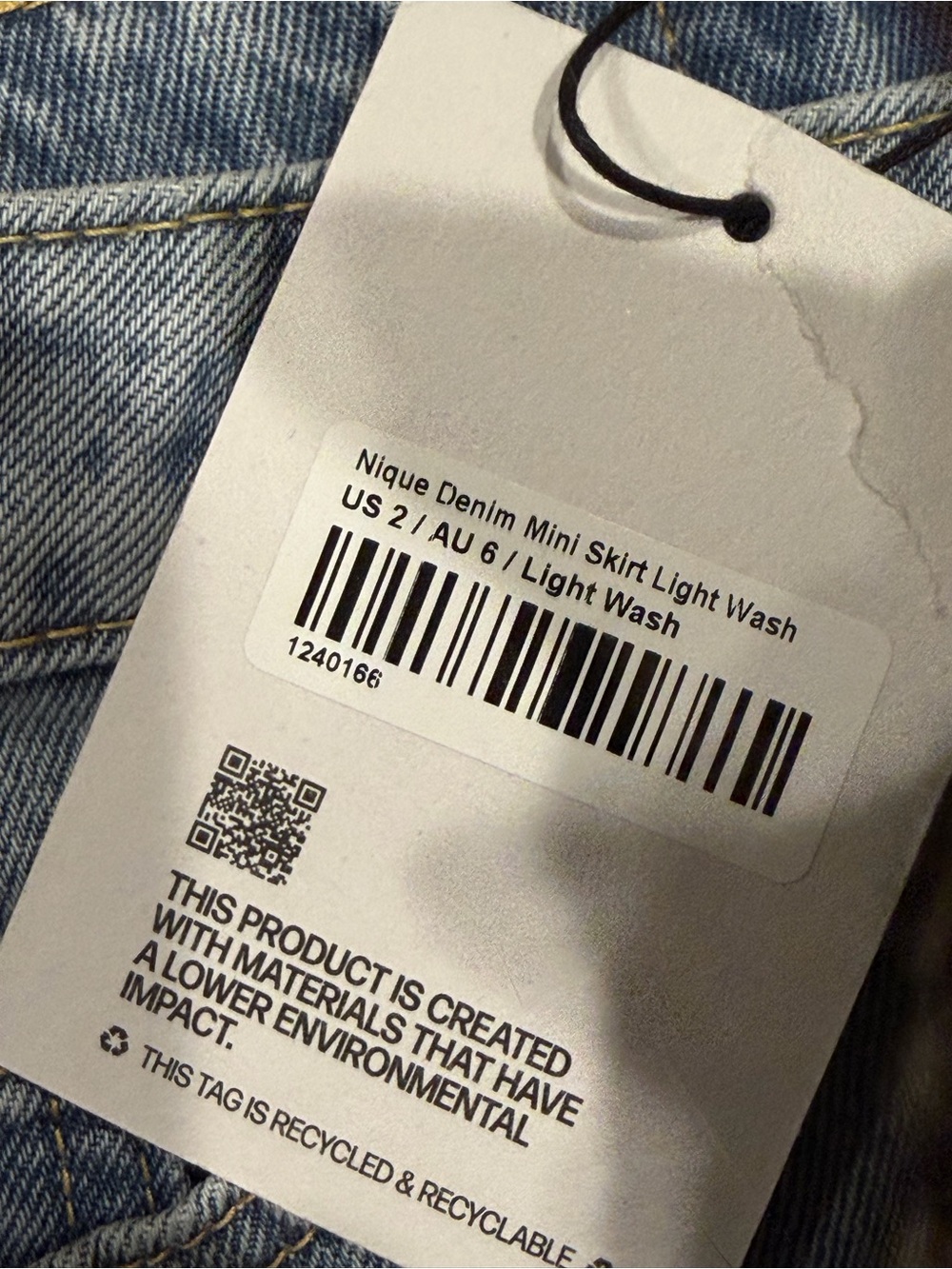 Princess Polly Nicolina Low Rise Denim Mini Skirt Ice Blue Wash - Picture 7 of 8
